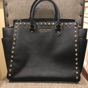 Authentic MK large selma studded bag